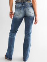 Women's Jeans Pocket Slim Fit Micro-Flare Jeans
