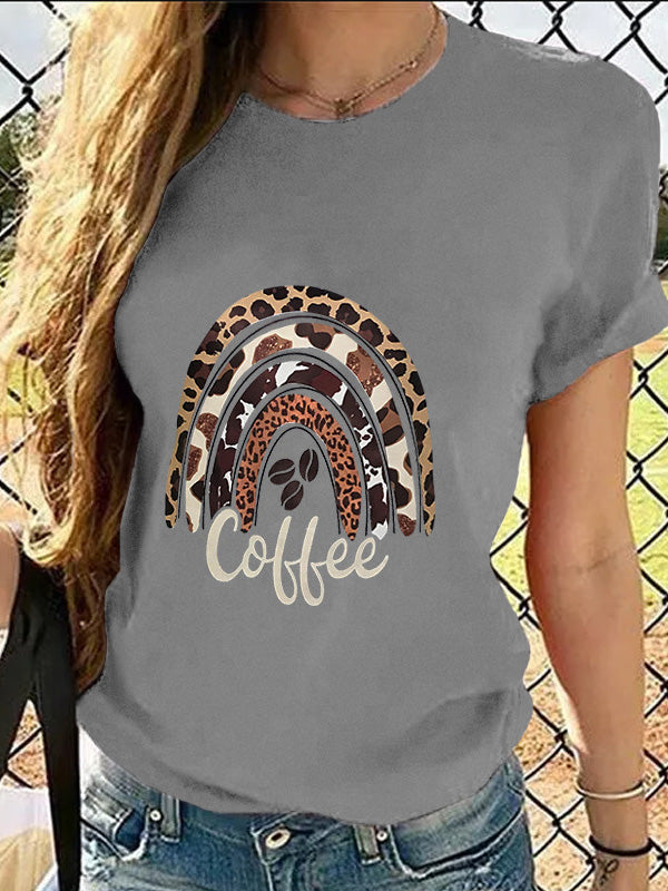 Women's T-Shirts Crew Neck Printed Short Sleeve Casual T-Shirt