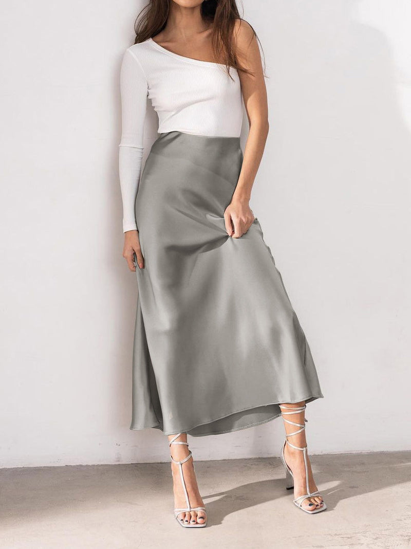 Women's Skirts Silky Ice Silk Fishtail Long Skirt