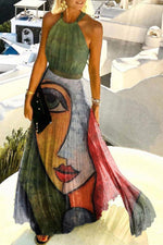 Soul Abstract Art Printed Maxi Dress