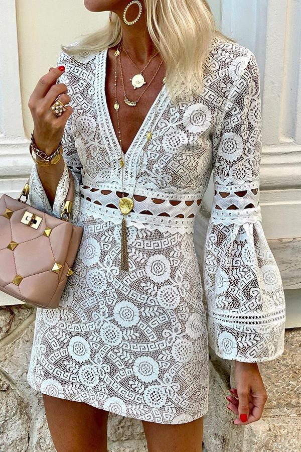 You Found My Heart Standout Style Lace Mini Dress