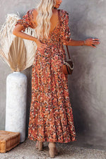 Novakiki Autumn Grace Smocked Paisley Maxi Dress
