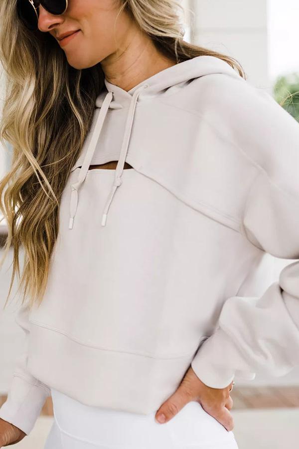 Safe and Sound Cutout Sporty  Hoodie