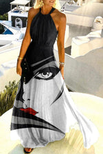 Soul Abstract Art Printed Maxi Dress