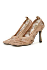 Chains Mesh High Heel Pumps