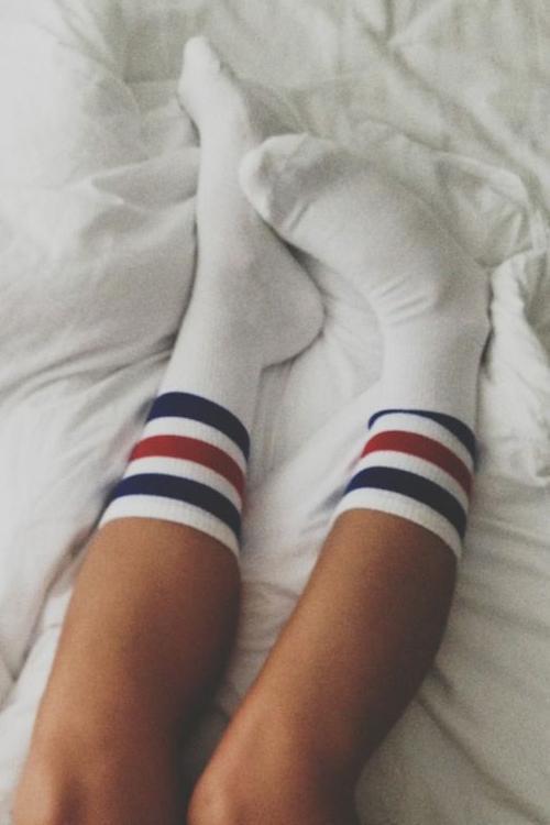 Blue Red Stripe Socks