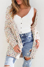 Dot Pockets Loose Cardigan