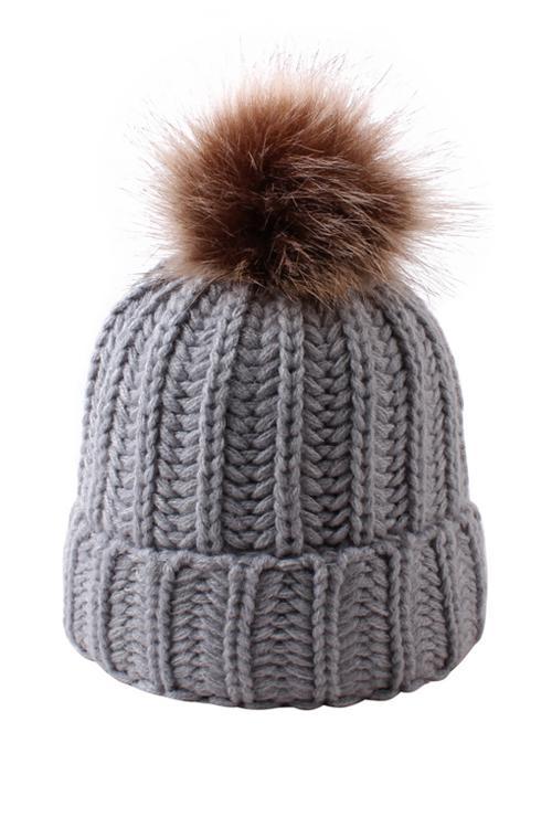 Pom Pom Knit Hat