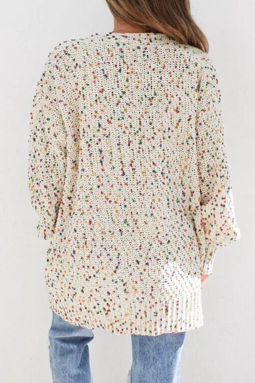 Dot Pockets Loose Cardigan