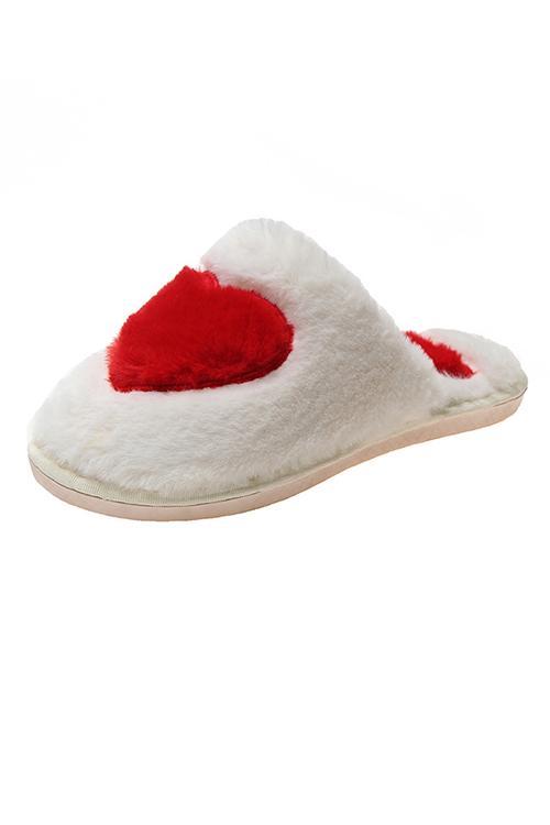 Heart Fuzzy Mules Slipper