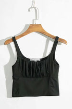 Pleated Sleeveless Tank Top