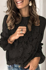 Layering Lace Puffed Sleeve Top