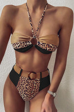 Leopard Patchwork Bikini Set