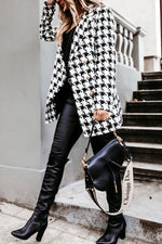 Fashion Street Plaid Turn-back Collar Outerwear