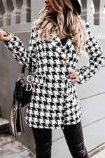 Fashion Street Plaid Turn-back Collar Outerwear