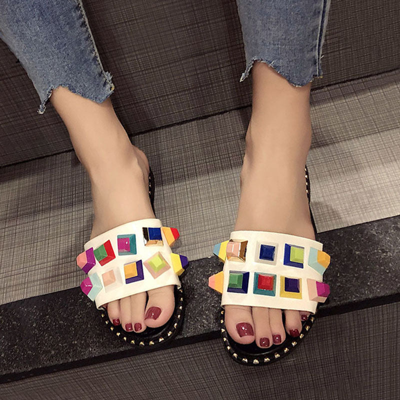Fashion Daily Rhinestone Opend Comfortable Shoes