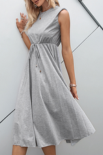 Casual Elegant Solid Frenulum Fold O Neck A Line Dresses