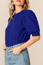 Casual Solid Split Joint O Neck Tops