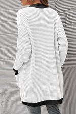 Casual Patchwork Pocket  Contrast V Neck Tops Without Belt