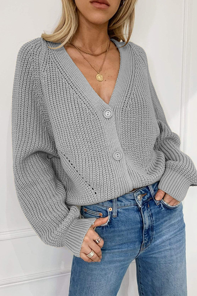 Casual Solid Patchwork V Neck Tops(4 colors)
