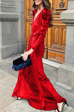 Celebrities Elegant V Neck One Step Skirt Dresses(4 Colors)