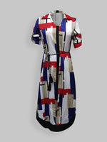 High Waist Fashion Ditsy Floral Print Slim Maxi Dress