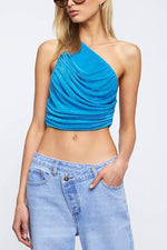 One Shoulder Sleeveless Tank Top