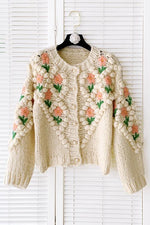 Floral Pearl Button Cardigan