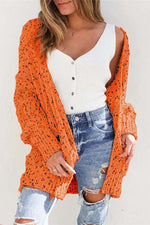 Dot Pockets Loose Cardigan