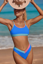 What A Vision Rainbow Side Ribbed Bikini Set