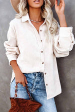 Florcoo Solid Color Loose Pit Shirt Tops