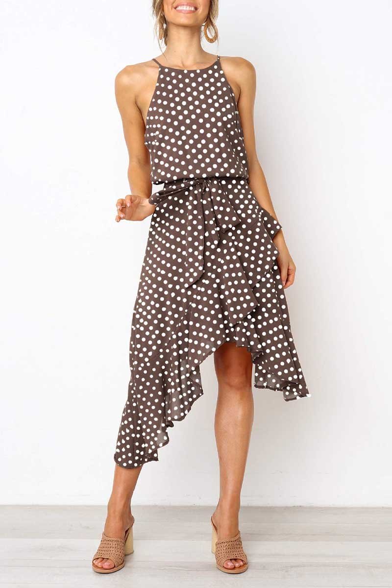 Irregular Polka Dot Dress (3 Colors)