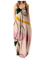 Floor Length Sleeveless Side Pocket Maxi Dress