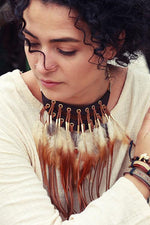 Bohomia Feather Tassels Necklace