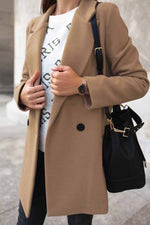 Florcoo Solid Color Loose Suit Coat