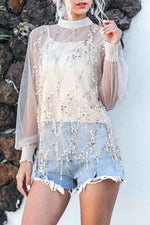 Florcoo Sequin Lace top