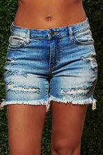 Florcoo On-trend Ripped Sexy Denim Shorts