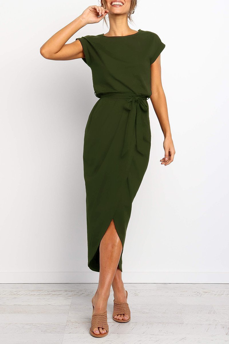 After Midnight Ankle Length Midi Dress(4 Colors)