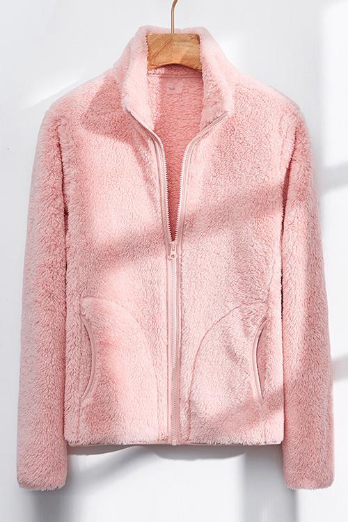 Classical Fluffy  Fleece Zipper Jackets