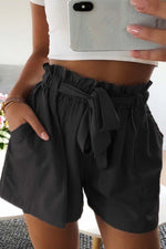 Casual Wide Leg Shorts With Ruffle(5 Colors)