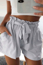 Casual Wide Leg Shorts With Ruffle(5 Colors)