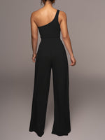 Women's Sets One Shoulder Top & Wide Leg Pants Two Piece Set