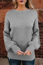 Comfy Backless Lace-Up Bandage Sweater