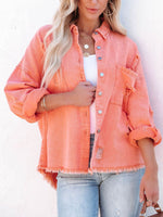 Casual Button Down Long Sleeve Top Jacket