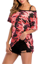 Camouflage Strapless T-shirt