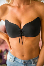 Lace Up Adhesive Bra