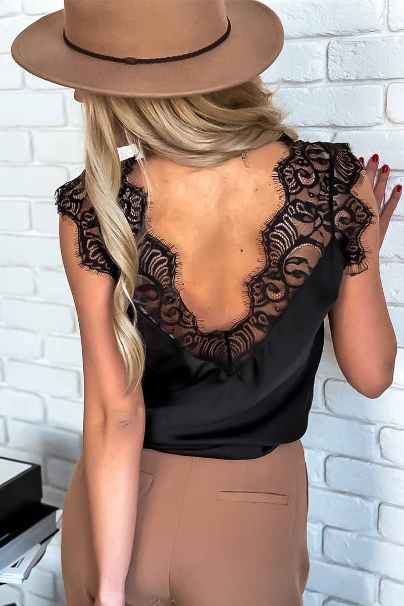 Florcoo Sexy Lace Stitching Suspender Top