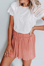 Pleated Elastic Shorts