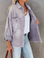 Casual Button Down Long Sleeve Top Jacket