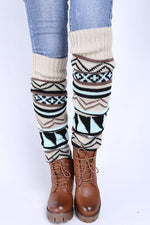 Aztec Print Leg Warmers